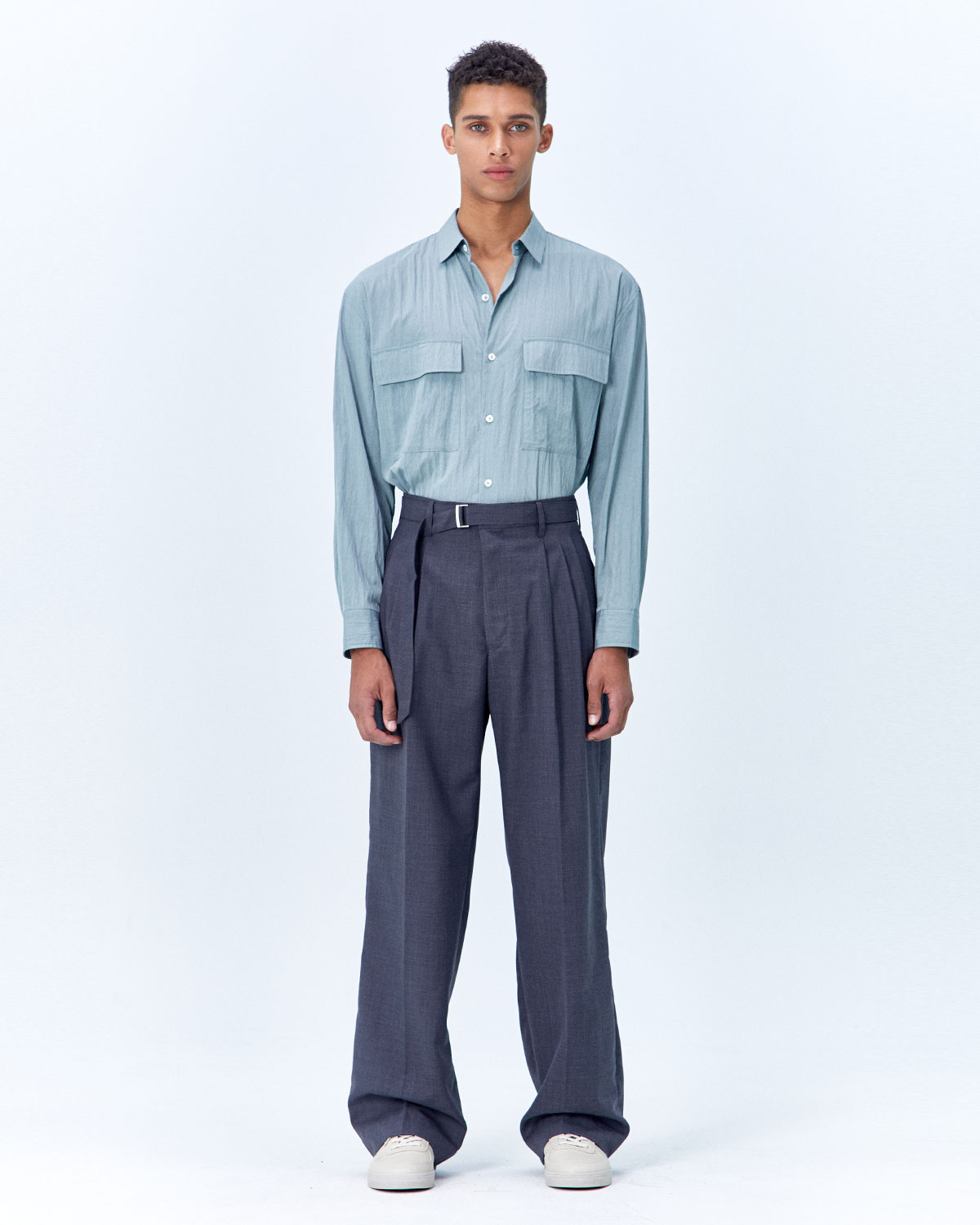 TROPICAL WIDE PANTS GRAY